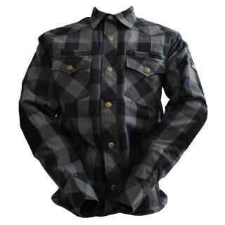 Bores Lumberjack Jacken-Hemd schwarz / grau Herren L