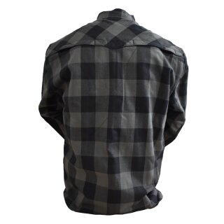 Bores Lumberjack Jacket-Shirt negro / gris para Hombres L