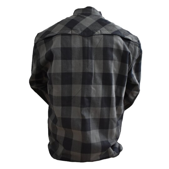 Bores Lumberjack Jacken-Hemd schwarz / grau Herren 4XL
