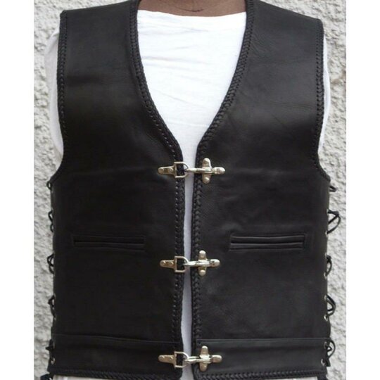 Cha Cha Kutte STEVE Leather vest smooth leather 48