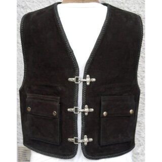 Cha Cha Kutte KAI leather vest nubuck leather outside...