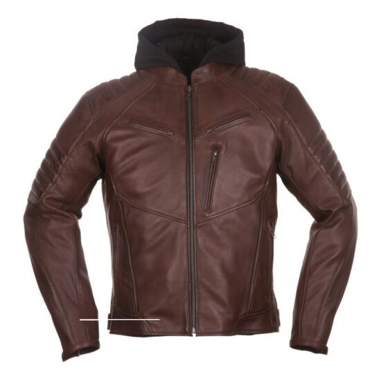 Modeka Bad Eddie chaqueta de cuero marrón oscuro