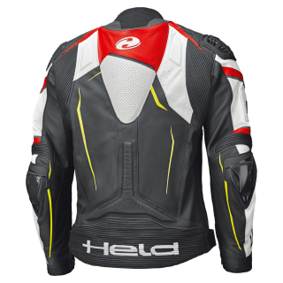 Held Safer II Lederjacke schwarz / wei&szlig; / rot