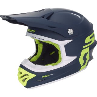 Scott 350 Pro blue / yellow Cross Helmet