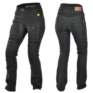 Trilobite Parado Motorrad-Jeans Damen Schwarz Lang
