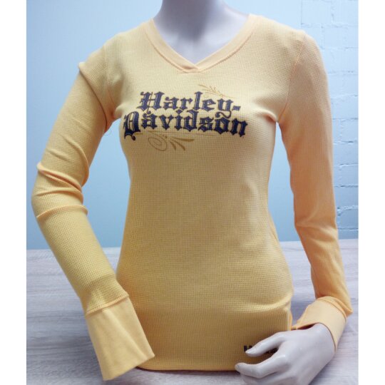 Harley Davidson Citrus V-Neck Sweatshirt Ladies