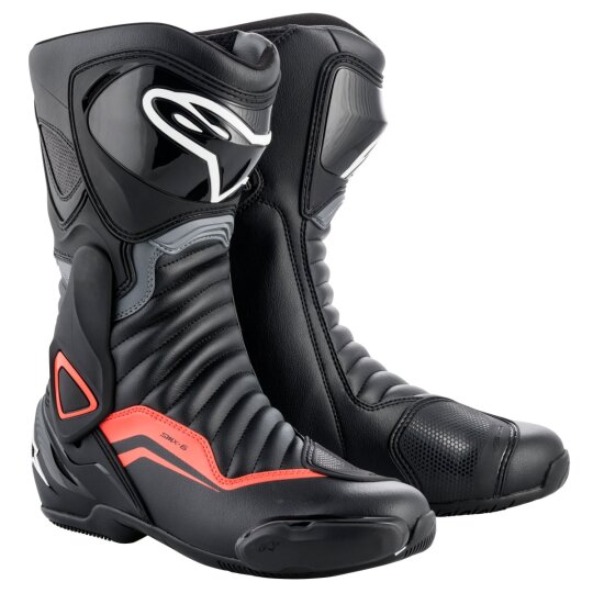 Alpinestars SMX-6 V2 motorcycle boots black /grey/ red 45
