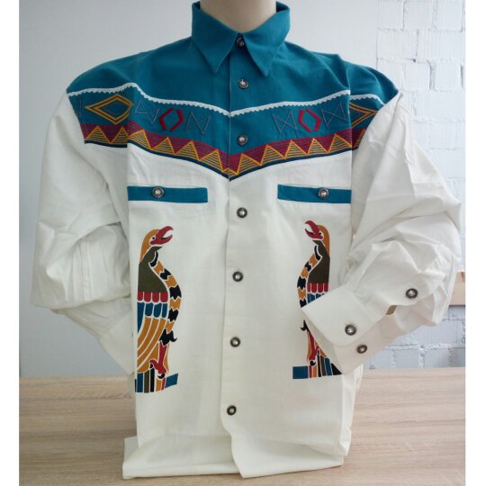 Camisa del oeste Stars&Stripes Azul Indio