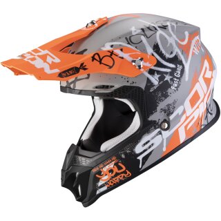 Scorpion VX-16 Air Oratio Mate Gris / Naranja