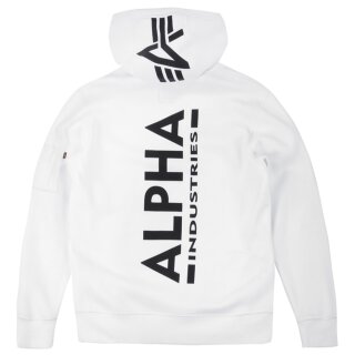 Alpha Industries Back Print Hoody white