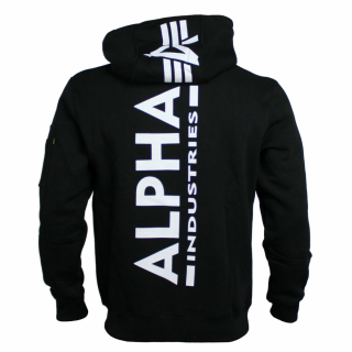 Alpha Industries Back Print Hoody schwarz