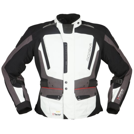 Modeka Viper LT Textile Jacket light grey / dark grey / black 2XL