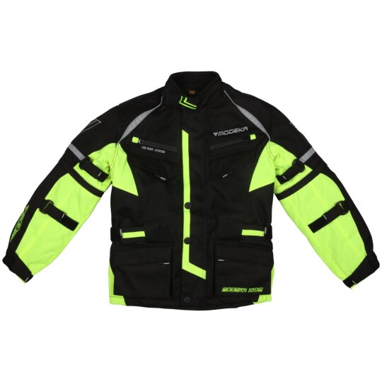 Modeka Tourex II chaqueta textil negro / amarillo Niños 128