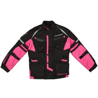Modeka Tourex II textile jacket black / pink Kids 128