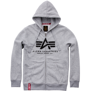 Alpha Industries Basic Zip Hoody grau