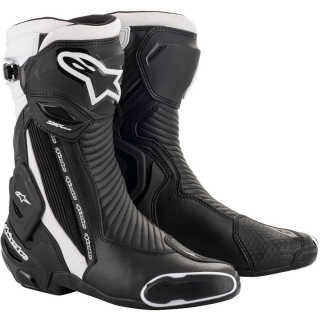 Alpinestars SMX Plus V2 Motorradstiefel Schwarz / Wei&szlig;