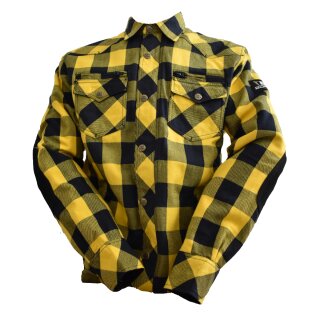 Bores Lumberjack Jacket-Shirt negro / amarillo para Hombres XL
