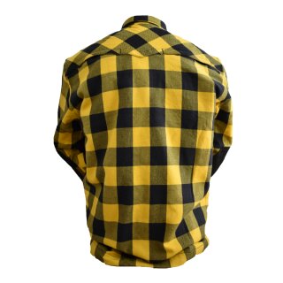 Bores Lumberjack Jacken-Hemd schwarz / gelb Herren XL