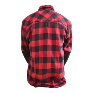 Bores Lumberjack Jacket-Shirt negro / rojo para Hombres