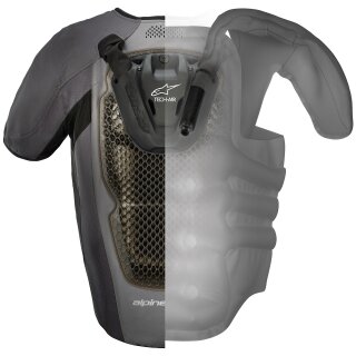 Alpinestars Tech-Air 5 System Airbag caleco gris oscuro / negro