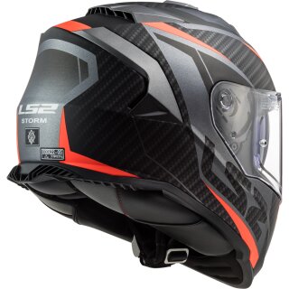 LS2 FF800 Storm full-face helmet Racer matt titanium / fluo-orange XXL