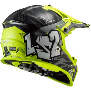 LS2 Fast EVO MX437 Crusher schwarz / neon-gelb