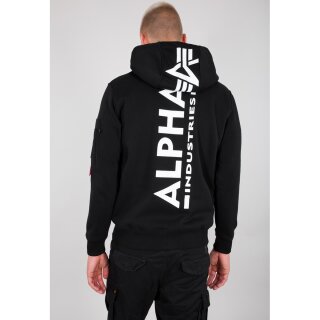 Alpha Industries Back Print Zip Hoody negro