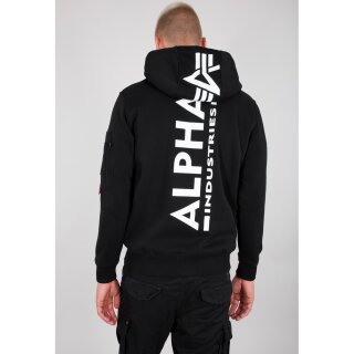Alpha Industries Back Print Zip Hoody schwarz XL