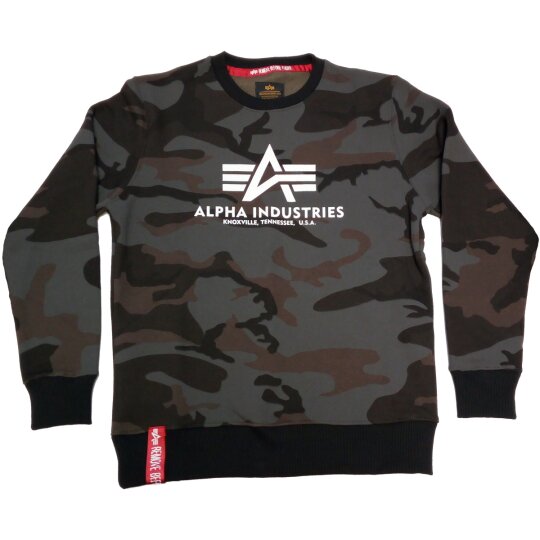 Alpha Industries Basic Sweater black camo
