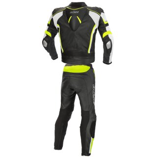 Büse Mille leather suit 2pcs. black/neon-yellow men 48