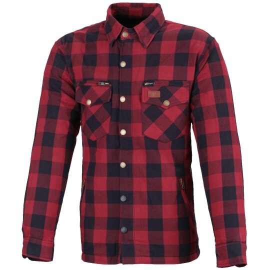 Büse M11 check-cotton shirt red XL