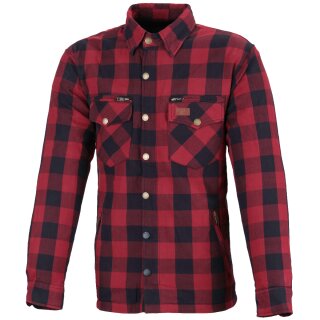 B&uuml;se M11 check-cotton shirt red 3XL
