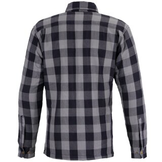 B&uuml;se M11 check-cotton shirt grey
