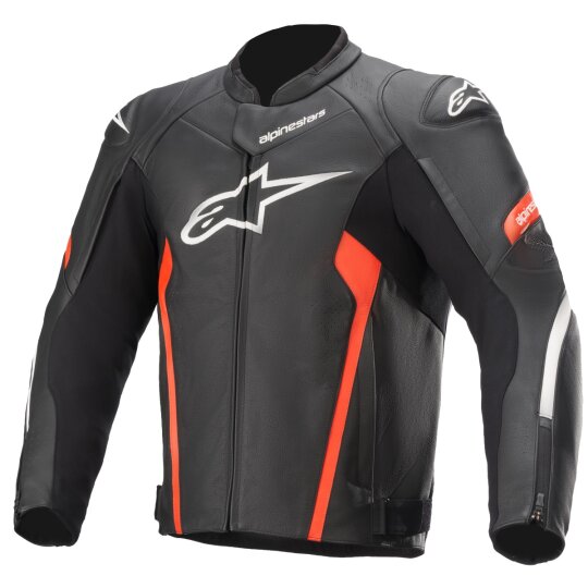 Alpinestars Faster V2 leather jacket men black/red