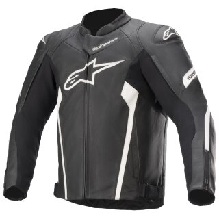 Alpinestars Faster V2 leather jacket men black/white