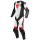 Laguna Seca 4 2 pcs. leather suit black matt / white / fluo-red 58
