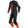 Dainese Laguna Seca 5 1 pieza traje de cuero perf. negro/rojo fluo 52
