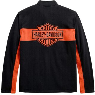HD Jacke Chest Stripe schwarz / orange