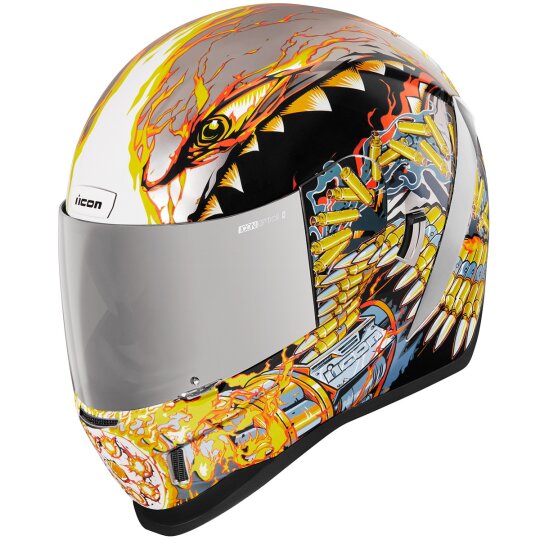 Casco integral Icon Airform Warthog plata