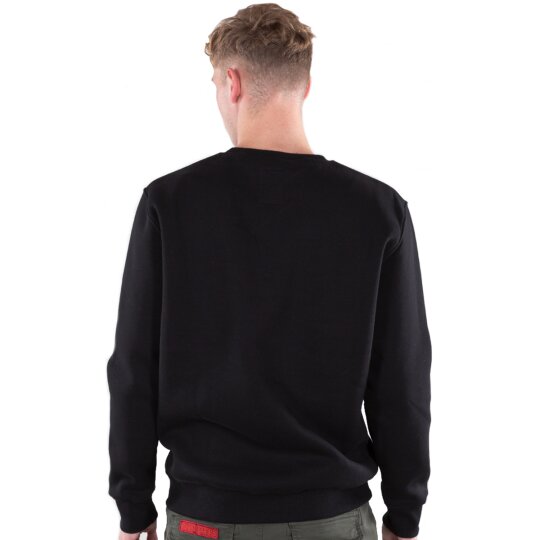Alpha Industries Basic Sweater Embroidery schwarz / weiss S