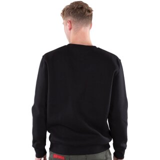 Alpha Industries Basic Sweater Embroidery schwarz / weiss 3XL