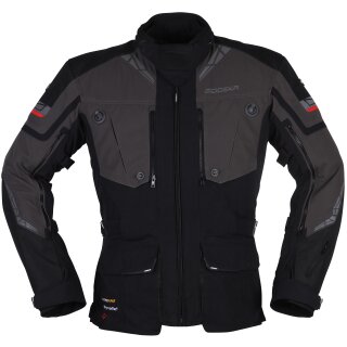 Modeka motorcycle jacket Panamericana II black / dark grey 3XL