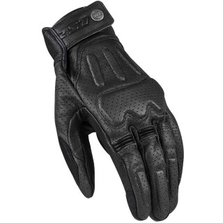 LS2 Rust Leather Gloves black