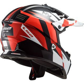 LS2 MX437 Fast EVO Mini Strike schwarz / weiß / rot