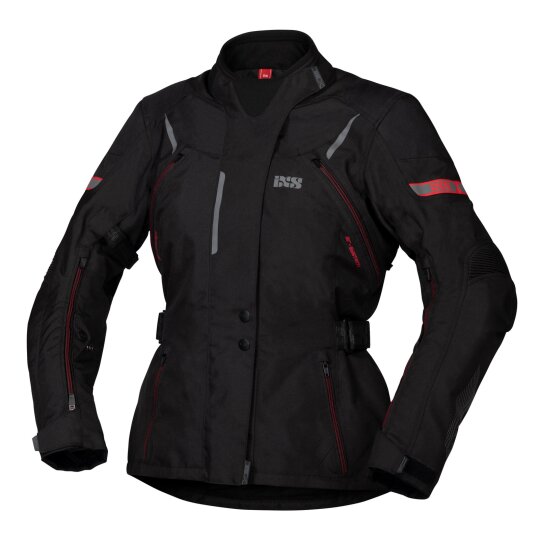 iXS Liz-ST Chaqueta textil para mujeres negra / rojo