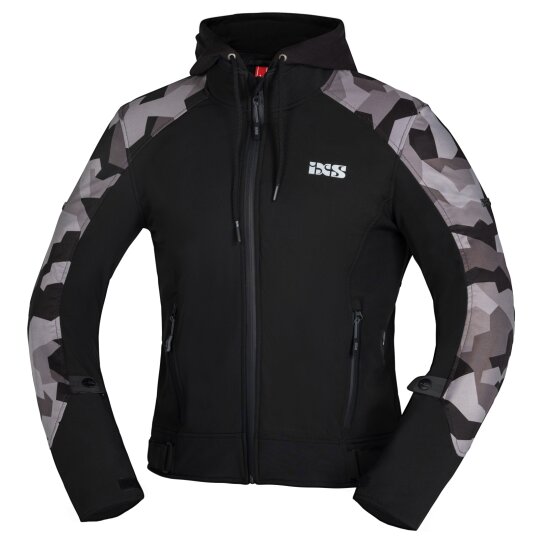 iXS Moto Camo Mens Softshell Jacket black / camouflage M