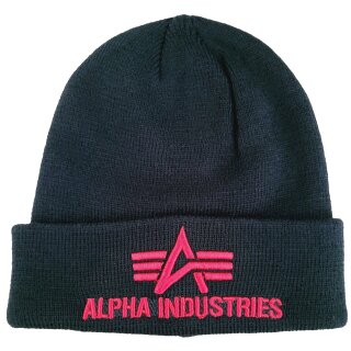 Alpha Industries 3D Beanie red