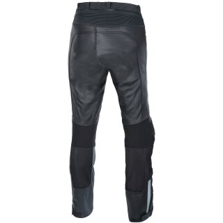 Pantalones BÜSE Sunride de tela/cuero negro 58