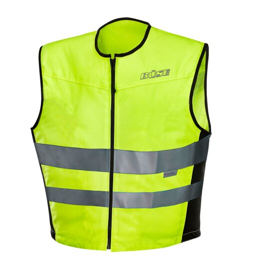 Büse high-visibility waistcoat 3M black / neon yellow 5XL