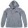 HD Ladies` Special Skull Zip Front Hoodie gris